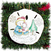 Snowmom Sand Dollar Ornament