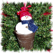 Snowman with a Pail of Snowball Fun