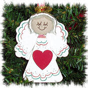 Wooden Girl Angel Ornament