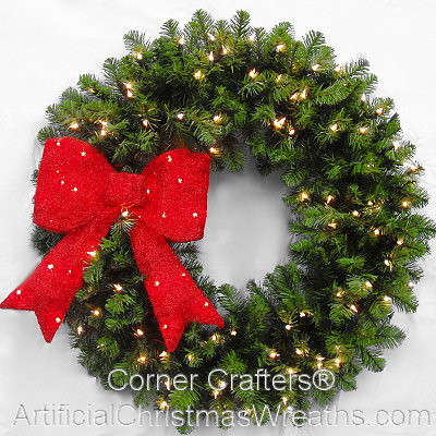 3 FOOT LIGHTED CHRISTMAS WREATH
