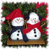 Snowman & Smores Couple Ornament