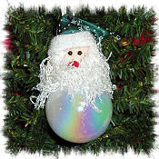 Muslin Bearded Green-White Santa