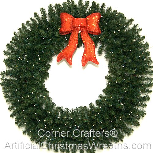 4 FOOT DELUXE L.E.D. LIGHTED CHRISTMAS WREATH