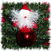Fuzzy Red Santa Ornament