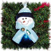 Blue Snowman, Head Ornament