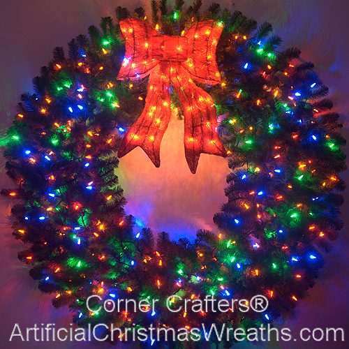 5 foot color changing l e d prelit christmas wreath 18 inch lighted christmas wreaths