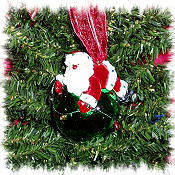 Ceramic Santa Ornament