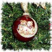 Glass Teddy Bear Ornament