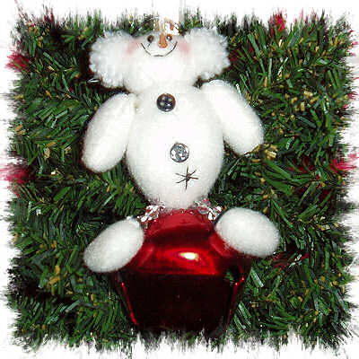 JINGLE, JINGLE, RED SNOWMAN ORNAMENT