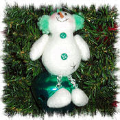 Jingle, Jingle, Green Snowman Ornament