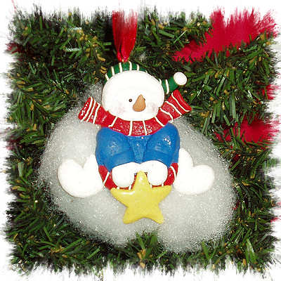 RESIN WISHING STAR SNOWMAN