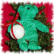 Green Teddy Bear Ornament
