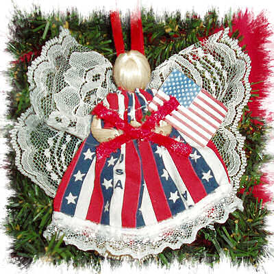 PATRIOTIC ANGEL ORNAMENT