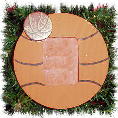 BASKETBALL PHOTO FRAME ORNAMENT