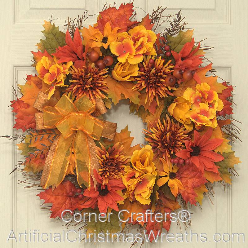 FALL MUMS WREATH FALL WREATHS