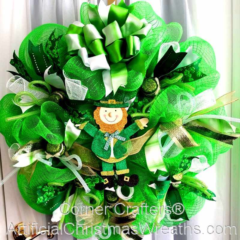 st patricks day mesh wreath