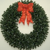 5 Foot L.E.D. Lighted Christmas Wreath