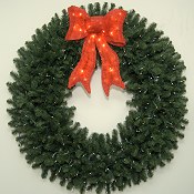 5 Foot Lighted Christmas Wreath