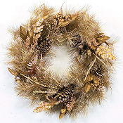 Golden Needle Pine Christmas Wreath (wholesale)