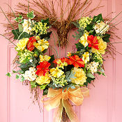 Heartfelt Floral Burst Wreath