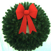 6 Foot (72 inch) Christmas Wreath (without lights)