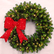 3 Foot Lighted Christmas Wreath
