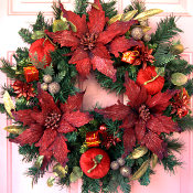 Poinsettia Christmas Wreath
