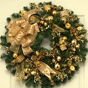Golden Splendor Christmas Wreath
