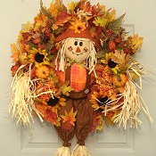 Hello Fall Scarecrow Wreath