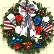 Patriotic Christmas Wreath