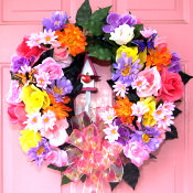 Birdhouse & Butterfly Wreath