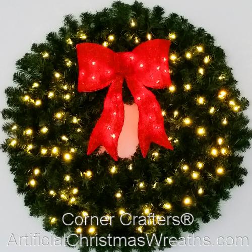 pre lit battery operated wreath