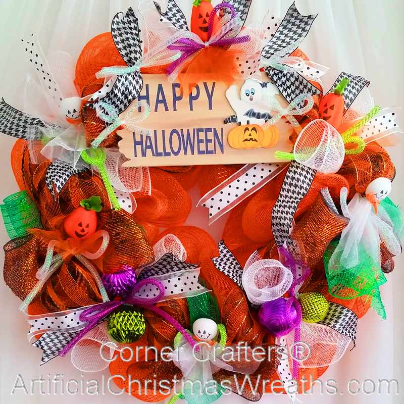 Deco Mesh Halloween Wreath