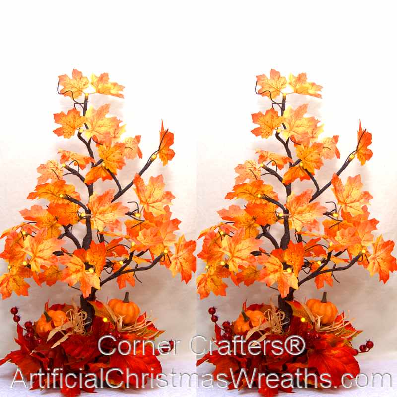 FALL PRE-LIT LED MAPLE TREES | ArtificialChristmasWreaths.com ...