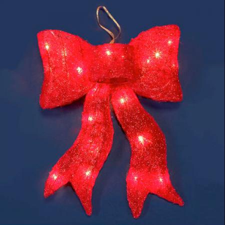 Pre-lit Red Bow (12 x 19)
