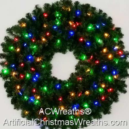 3 Foot (36 inch) Color Changing L.E.D. Prelit Christmas Wreath