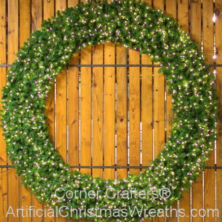 8 Foot (96 inch) L.E.D. Christmas Wreath