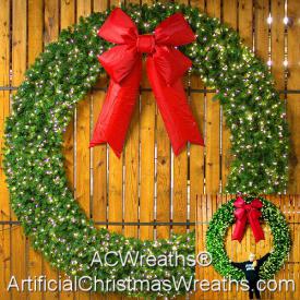 8 Foot LED Christmas Wreath
