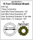 10 Foot Christmas Wreath Specs
